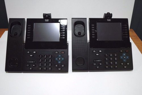 Lot of 2 Cisco 9971 CP-9971-C-K9 Unified Video VOIP IP Phone + Camera CP-CAM-C