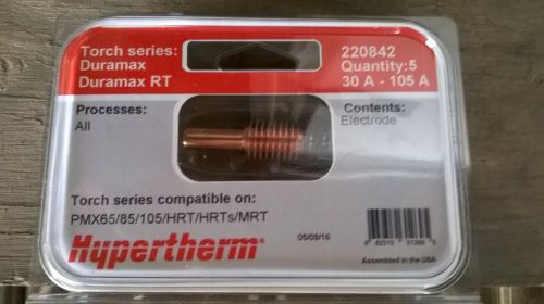 Hypertherm 220842, 5 Piece Electrode Set Duramax/Duramax Rt, 65/85/105