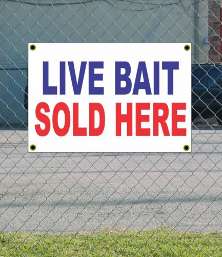 2x3 live bait sold here red white &amp; blue banner sign new discount size &amp; price for sale