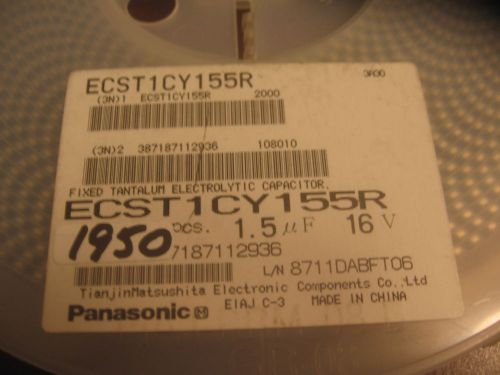 QTY: 100 PC&#039;S P/N ECST1CY155R Capacitor Tantalum 1.5uf 16V 20±% SMD