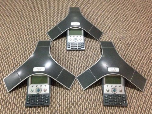 Lot of Cisco 3 Teleconference CP-7937G IP PoE Conference Station 7937 VoIP