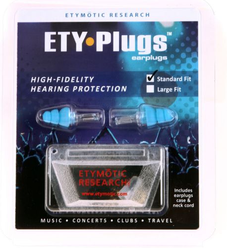 New Etymotic Research ER20 ETY-Plugs Earplugs Standard Fit,Light Blue $0Ship