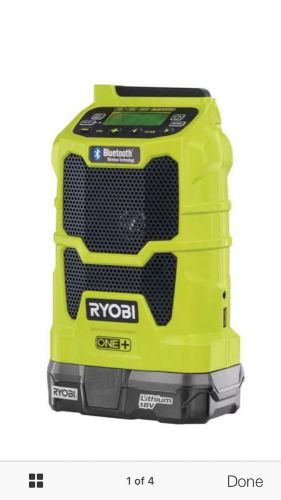 Ryobi ONE+ 18-Volt  P742 Compact Radio with Bluetooth Charger JOB SITE