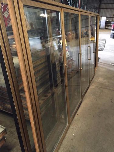 Hussmann 10&#039; x 32&#039; walk in cooler w/ 10 Ardco 30&#034; Temper Gard glass doors