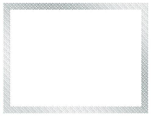Great Papers! Braided Silver Foil Certificate, 8.5&#034; x 11&#034;, 15 Count (963027)