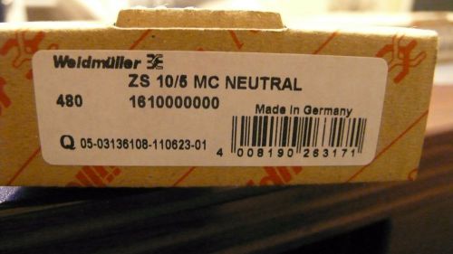 WEIDMULLER  ZS 10/5 MC NEUTRAL TERMINAL MARKERS- 3 SHEETS IN THE BOX
