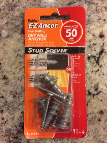 E-Z Ancor Stud Solver #50 Plaster Dry Anchor 4 Pack