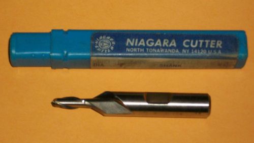 Niagara cutter 3/16 end mill hss 2 flute centercutting loc 1/2&#034; shank 3/8&#034; new for sale