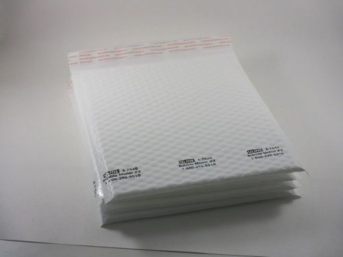 (5 QTY)Bubble Mailer #2 White Self-Seal  12 X 8 Inch