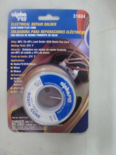 Alpha Fry Electrical Repair Solder #31604  Rosin Flux Core  NEW