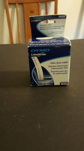 Dymo 30325 Self-stick VHS/Spine Labels 5-7/8 x 3/4 White/Blue Border 150/Box