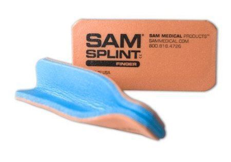 Sam finger splint 9.5cm orange/blue for sale