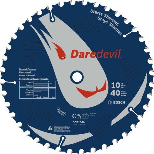 Bosch DCB1040 Daredevil 10-Inch 40-Tooth General Purpose Circular Saw Blade