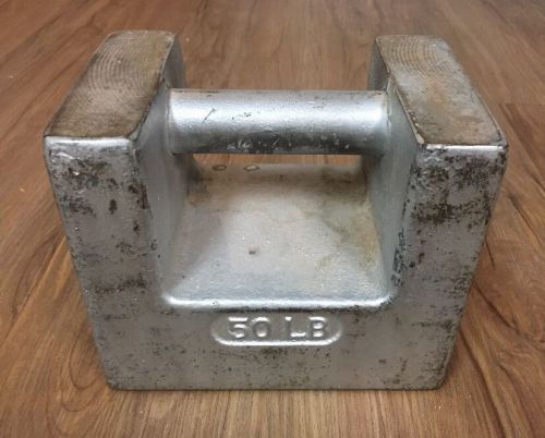 50 lb Class F Cast Iron Grip Handle Calibration Scale Weight - AZ DS54