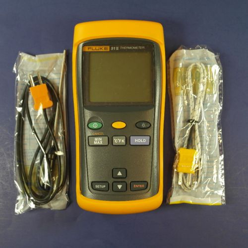 Fluke 51 II Thermometer, Excellent condition, Screen Protector, Probes