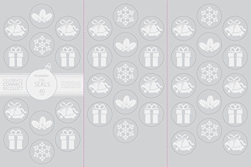 Royal Consumer Geographics Christmas Silver Foil Embossed Seals, 1.25 Inches