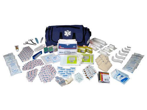 DixieGear On Call First Aid Medical EMT Trauma Responder Kit Fully Stocked, Blue