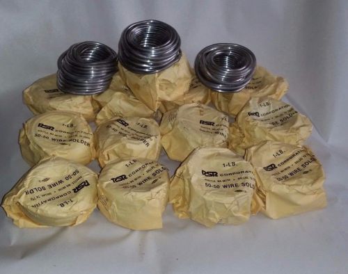Rsr corp. 50-50 wire solder 1 lb. rolls (16) 50% lead 50% tin for sale