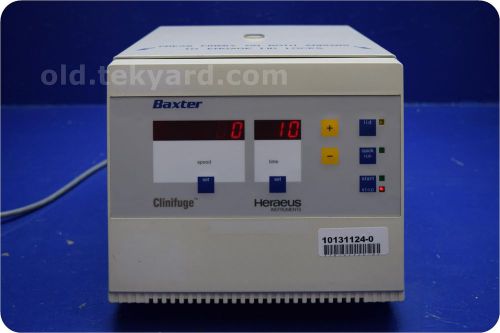 Baxter / heraeus instruments 75003538 clinifuge table top centrifuge ! (131124) for sale