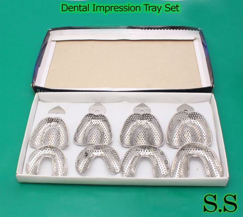 20 Dental Impression Tray Set Solid &amp; Perforatted