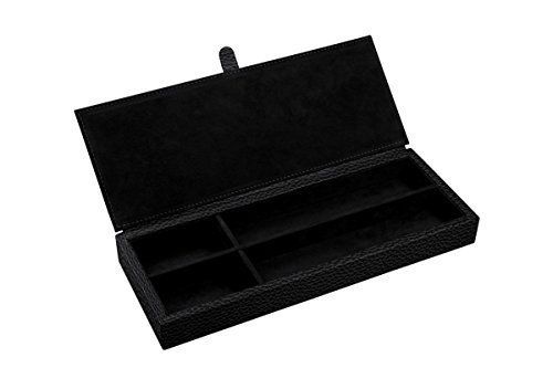 Lucrin USA Granulated Leather Luxury Pen Case, Black OS2038_VCGR_NRR
