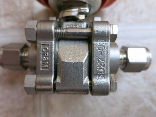 Swagelok or whitey ss-62ts4-jk ss ball valve, reinforced ptfe 1/4 in. for sale