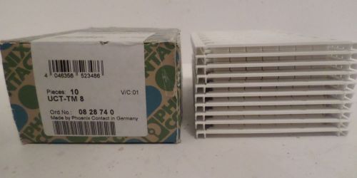 Phoenix Contact UCT-TM 8 Terminal Block Markers 0828740 White - Lot of 10 OPENED