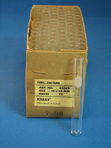 Qty 144 Kimax Glass Reusable Culture Tubes 4mL 10 x 75mm #45048