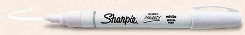Sharpie oil-based paint marker, medium point, white ink, 2 markers (35558) for sale