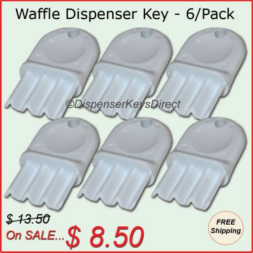 Universal &#034;Waffle Key&#034; for Paper Towel &amp; Toilet Tissue Dispensers - (6/pk.)