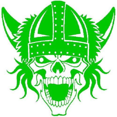 30 custom green viking skull personalized address labels for sale