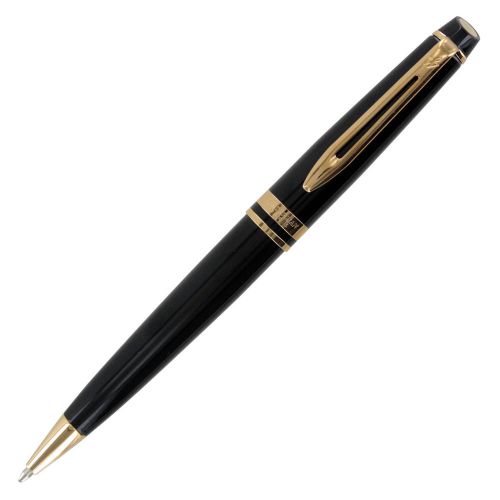 Waterman Expert Black with Gold Trim Medium Point Ballpoint Pen (S0951700)