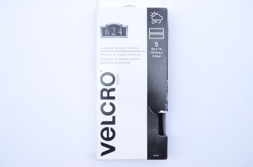 Velcro Extreme 4&#034; x 1&#034; Strips, 5-Piece, Black  A2256V