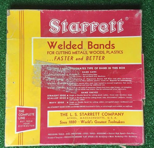 Vtg Starrett 8&#039; Foot Bandsaw Band Saw Blade 6PT 1/4&#034; Wood Cutting New NOS