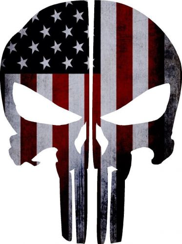 Punisher skull reflective fire helmet decals fire helmet sticker - american flag for sale