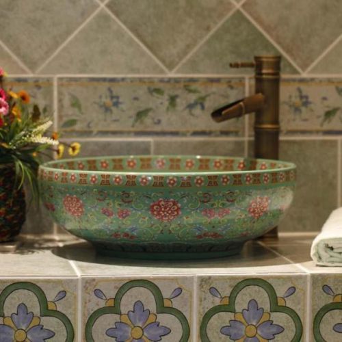 A149 European Style Hand Made D 40 - 42cm Bathroom Ceramic Art Sink/Wash Basin