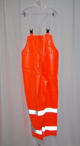 Tingley orange high visibility bib overalls flame resistant rainwear size m for sale