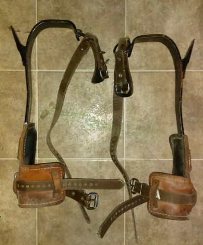 Buckingham Padded 2 3/4&#034; Tree Climbers SB9503 Leg Irons Gaffs Spikes