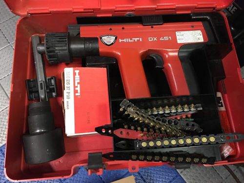 HILTI DX 451 POWER ACTUATED NAIL GUN, IN GREAT CONDITION WITH LOTS Of EXTRAS!!!