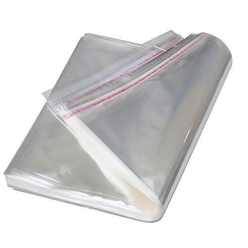 AlphaAcc 1000 9x12 Self Seal Flap Tape Clear Poly Bags Polypropylene Opp Bags