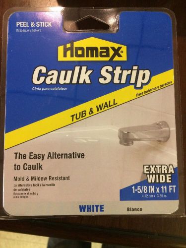 HOMAX PRODUCTS 11-Ft. White Wide Tub &amp; Wall Caulkstrip