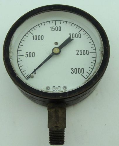 Marshalltown 3 1/2&#034; 3000 PSI Pressure Gauge