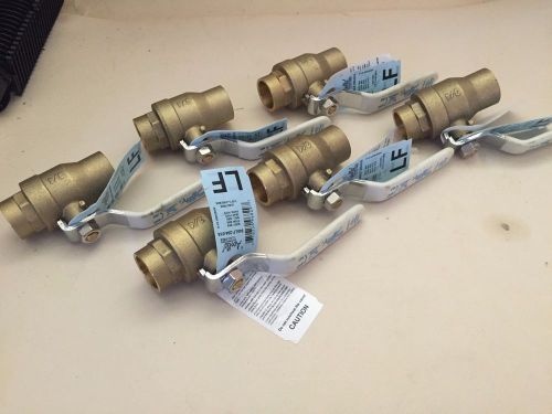 (6) apollo intl 94alf-204-01a 3/4&#034; lead free brass full port ball valves for sale
