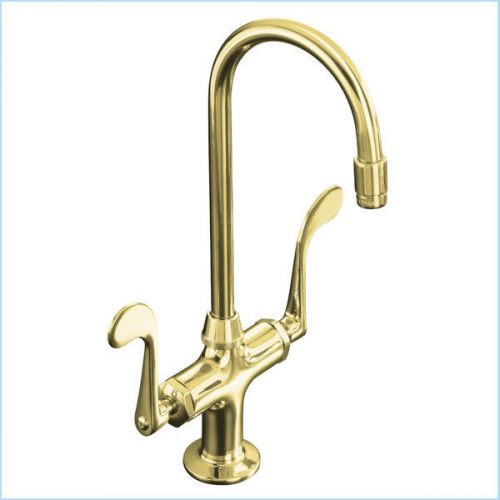 KOHLER K-8761-PB Essex Entertainment Sink Faucet Vibrant Polished Brass