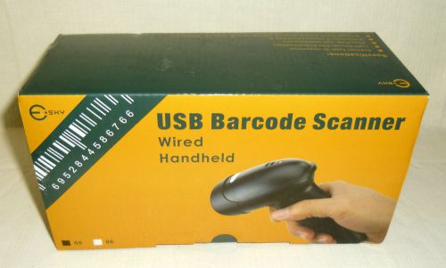 New Esky ES005 USB Automatic Barcode Scanner Wired Optical Laser Long Range