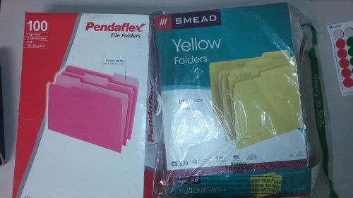Smead Yellow Folders 100 Pendaflex File Folders Pink 100