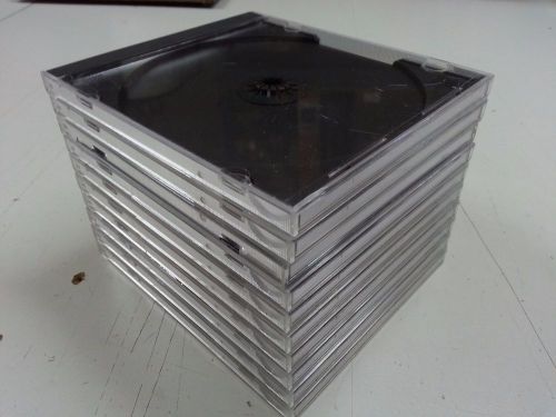 5 STANDARD SINGLE BLACK TRAY JEWEL CASES CD DVD BLU RAY HOLDS 1 DISC