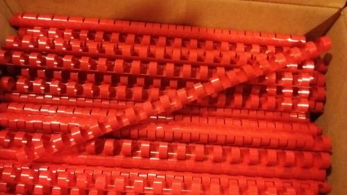 100 7/16 inch red comb binding spines