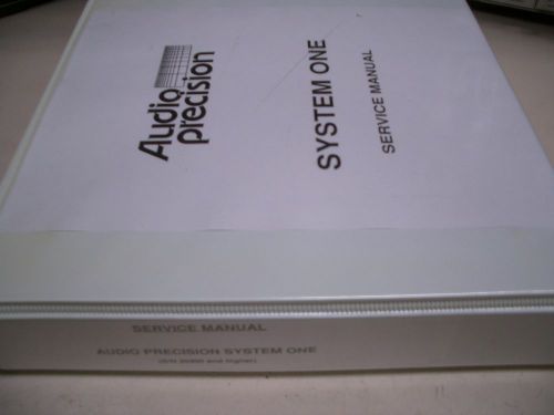 Audio Precision System One Service Manual