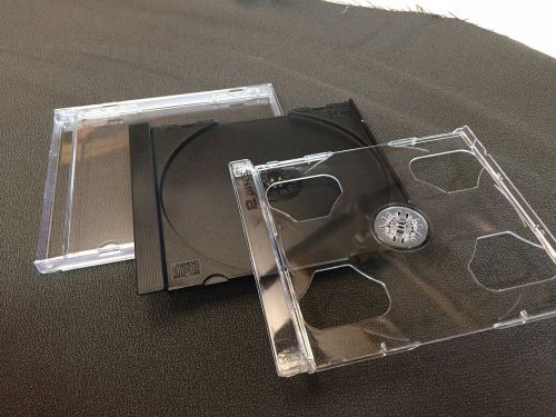 *LOT* Black CD Tray Inserts, Clear Double CD Inserts, Clear Plastic Jewel Cases